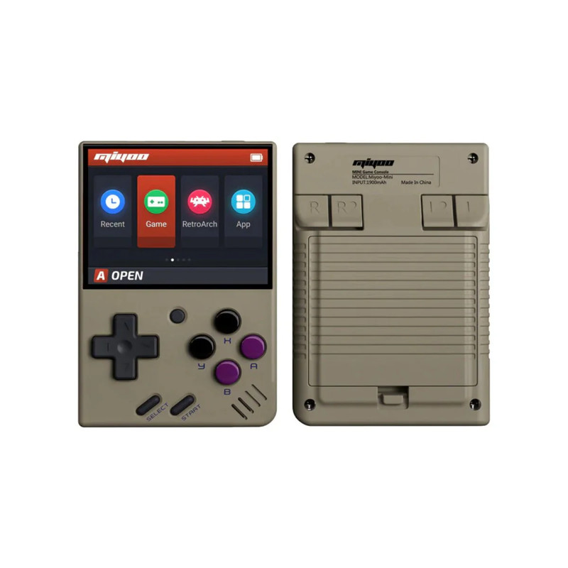 Miyoo Mini V2 Portable Game Console - Retro Gray - جهاز ألعاب